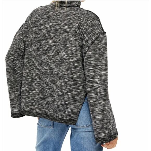 We the Free Sunny Day Night Star Charcoal Gray Turtleneck M Pullover Sweatshirt - Picture 12 of 12